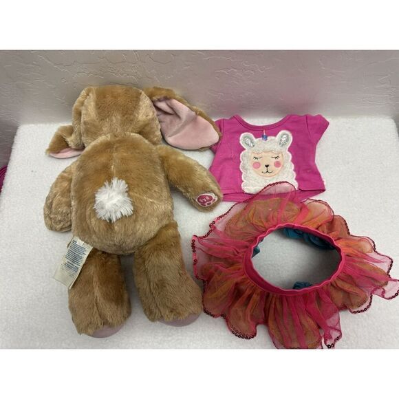 Build-A-Bear Brown Bunny Wearing Dress Stuffed Toy - Picture 4 of 8